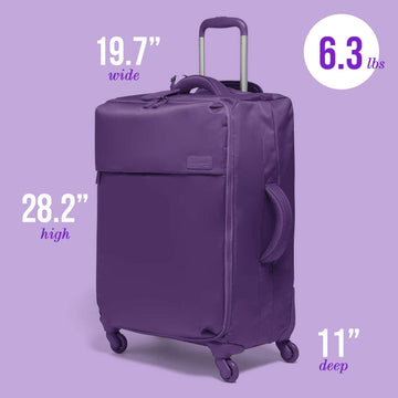 Lipault - Original Plume Spinner 72/26 Luggage - Large Suitcase Rolling Bag for Women - Light Plum