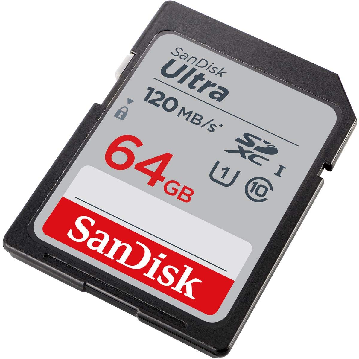 SanDisk Ultra SDXC UHS-I Card 64GB 120MB/s R, for DSLR Cameras, for Full HD Recording, 10Y Warranty