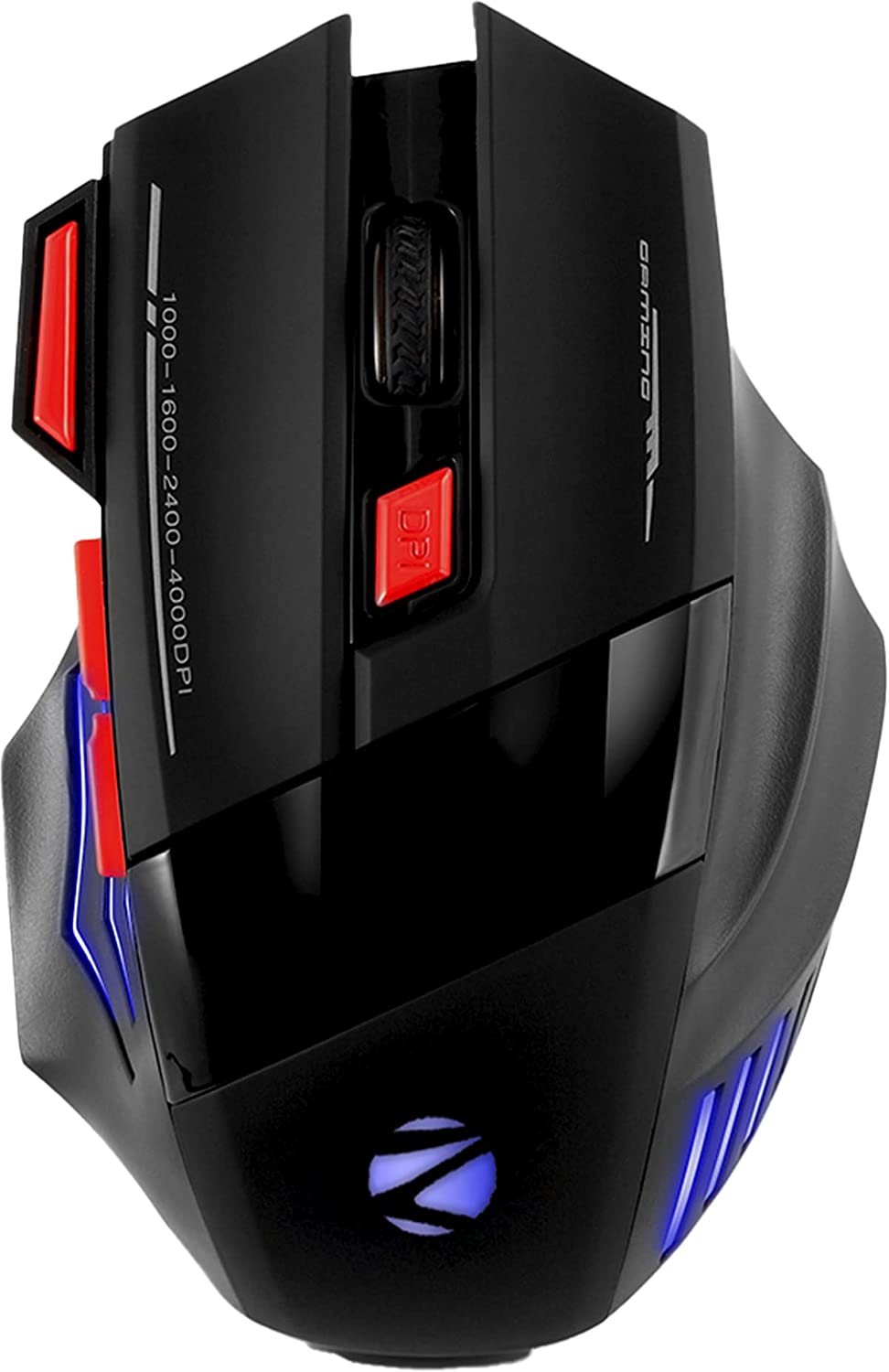 ZEBRONICS Zeb-Reaper 2.4GHz Wireless Gaming Mouse with USB Nano Receiver, 500Hz Polling Rate, 4000 DPI, 7 Buttons with Rapid Fire Key, Plug &amp; Play, Black