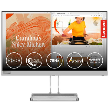 Lenovo L22i-40, 22 inch (54.6cm), IPS, FHD, 75Hz, Grey, 4ms, AMD FreeSync, 99% sRGB, 2X3W Speakers, HDMI 1.4, VGA, Tilt Stand, 3 Year Warranty Monitor