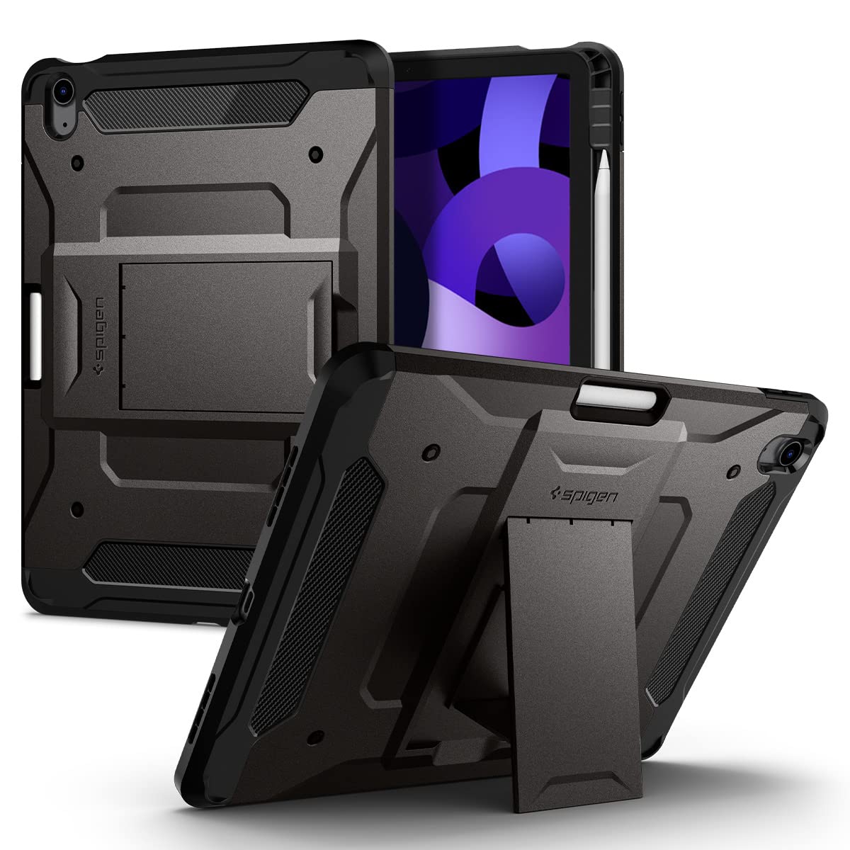 Spigen for iPad Air 11 Inch Case M4/M3/M2(2026/2025/2024), iPad 10.9 Inch 5th/4th Gen Cover(2022/2020), Ultra Hybrid Pro, Full Cover Folio Case with Pencil Holder, Trifold Stand - Sky Blue