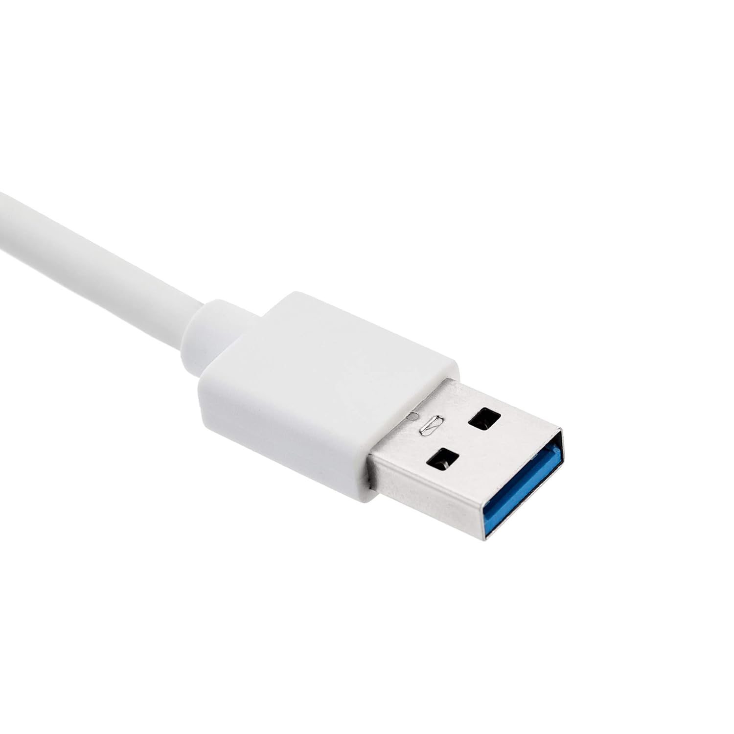 AmazonBasics 3-Port USB 3.0 Adapter with RJ45 Gigabit Ethernet Port, White