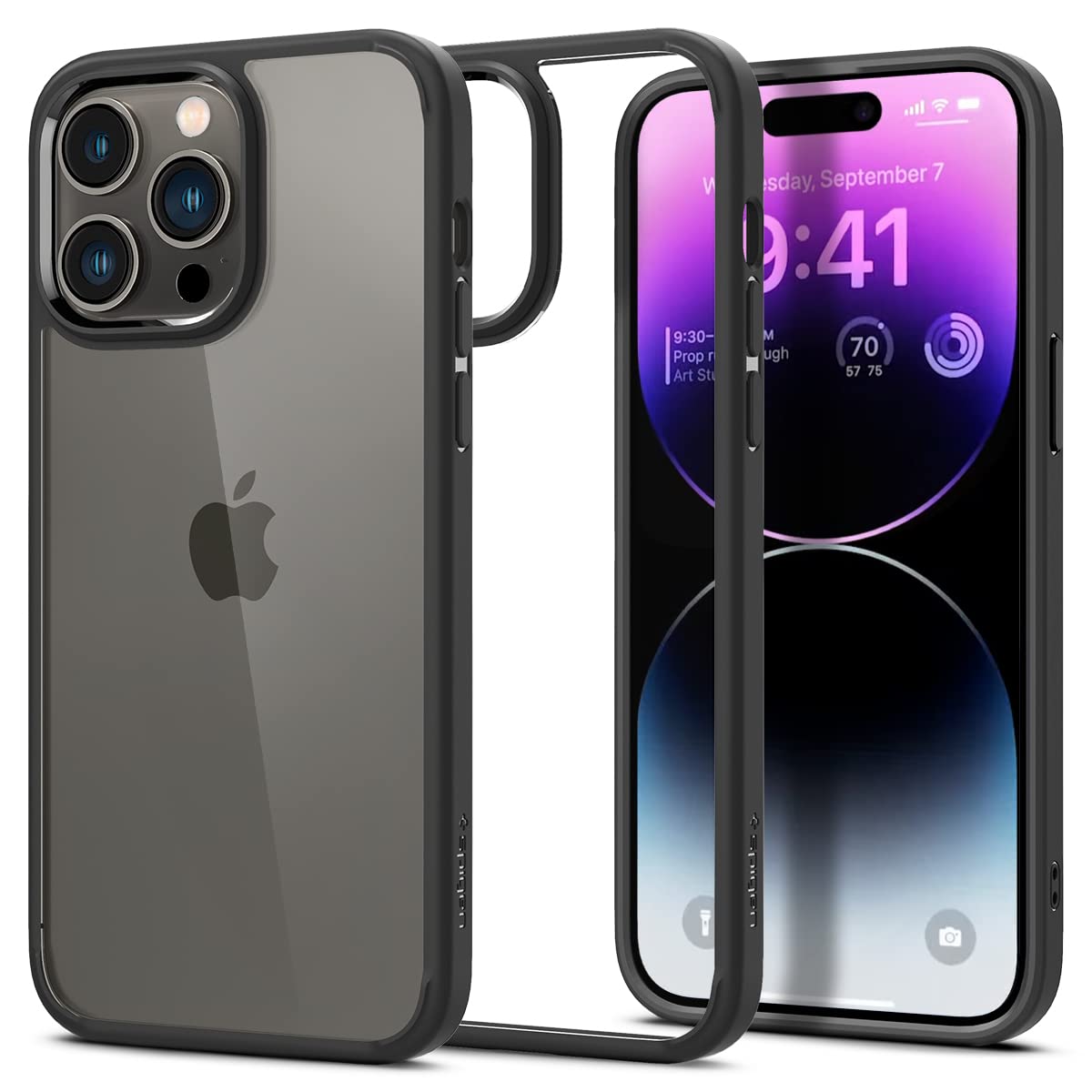 Spigen Ultra Hybrid Back Cover Case Compatible with iPhone 14 Pro Max (TPU + Poly Carbonate | Crystal Clear)