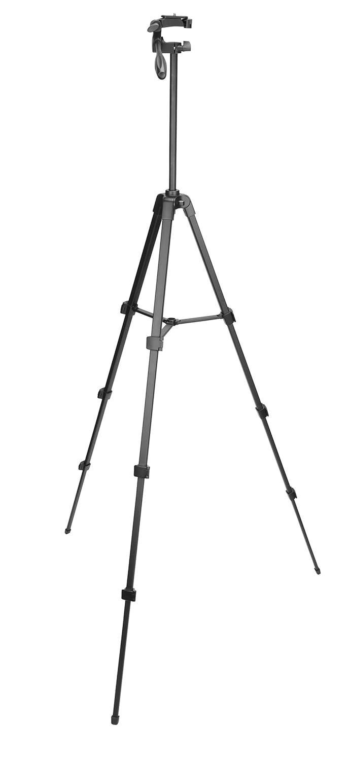 Photron STEDY PRO 550 Tripod with Mobile Holder for Smart Phone, DSLR, Mobile Phone | Maximum Operating Height: 1365mm | Weight Load Capacity: 2.5kg | Folded Height: 425mm, Case Included, Black