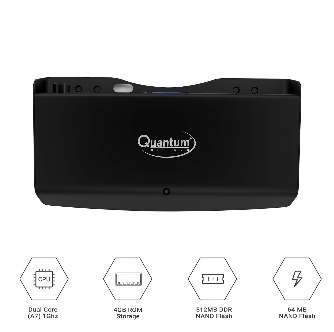 Quantum Thin Client with 1 GHz Dual-Core (A7) Processor, 512 MB RAM with 4GB ROM for Node Computing VGA Display Port, 4USB ports, RJ45 LAN, Adapter Included, 1-Year Warranty QHM6056B (Black)