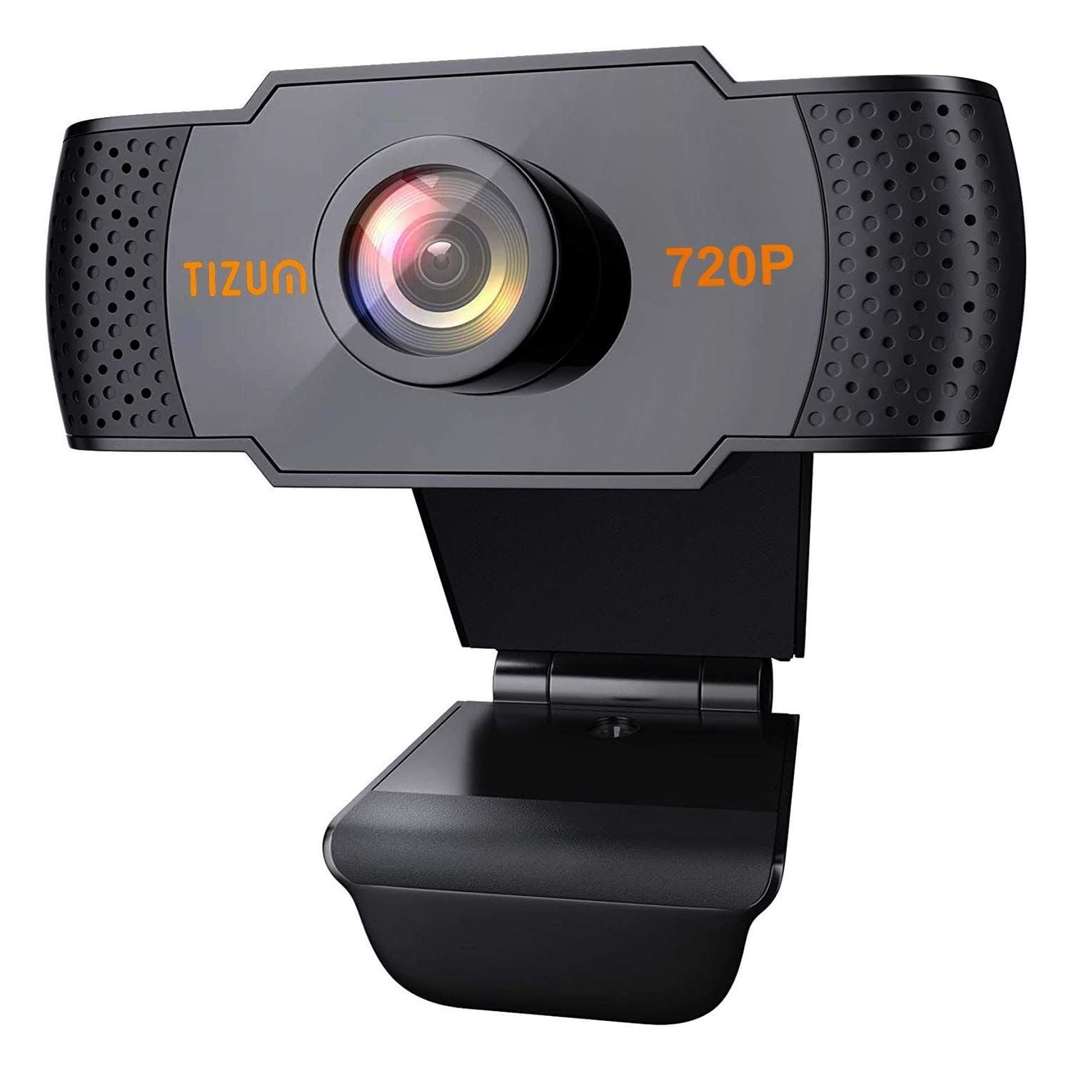 Tizum ZW79 HD 720p Webcam Web Camera for PC, Laptop; Manual Focus, Wide Angle, ALC, Noise-Reducing Mic, Video Calling/Conferencing; for Online Teaching, Gaming