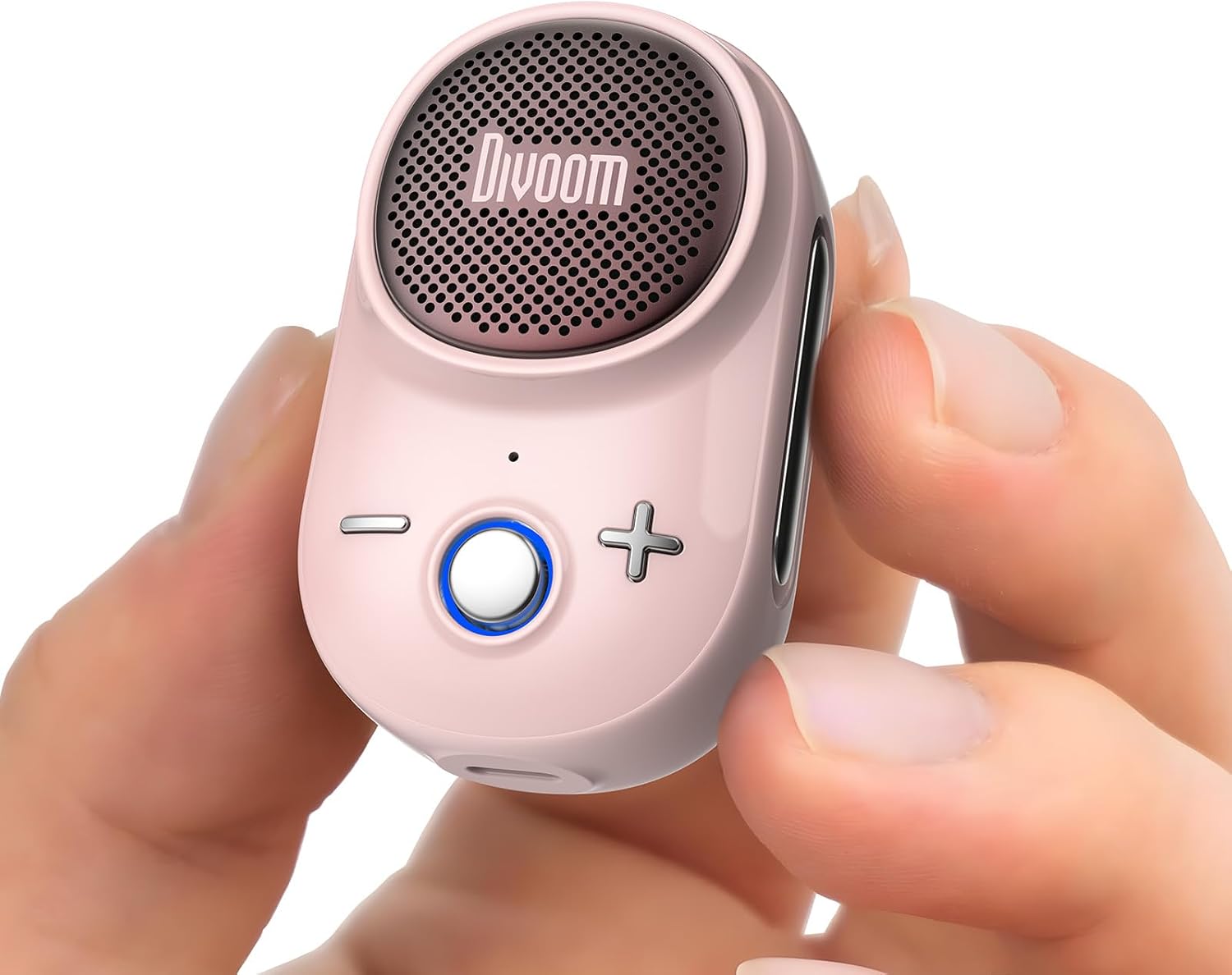 Divoom Itour-S Portable Mini Wearable Bluetooth Speaker, Big Audio and Punchy Bass,Clip-On Design, IP67 Waterproof and Dustproof,10 Hours Playtime,Speaker for Home Travel Office and Outdoors (Pink)