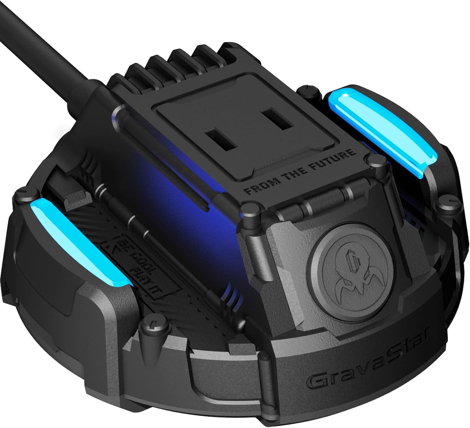 GravaStar Power Strip for Alpha65 65W Charger and Delta35 35W Charger, 5 ft Extension Cord Flat Plug Surge Protector, Indoor Desk Charging Station for Home Office Dorm