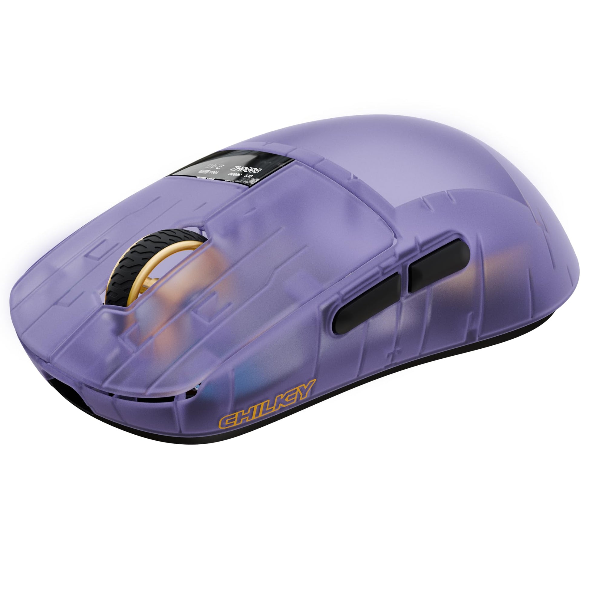OOCTPK Wireless Mouse, Chilkey Glacier LW 8K L Gaming Mouse with LCD Screen, 8K Polling Rate, 30000 DPI Optical Tracking, 750 IPS, Bluetooth/2.4GHz/USB-C, 47g Ultra-Lightweight, 100 Million Clicks