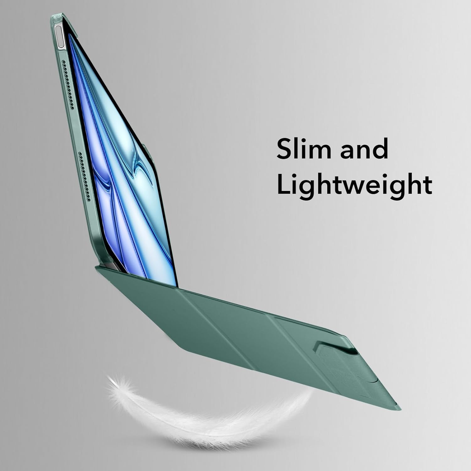 ESR for iPad Air 11 Inch Case M3/M2, iPad Air 7th/6th/5th/4th Gen Case (2025/2024/2022/2020) 10.9 Inch, Trifold Smart Case, Auto Sleep and Wake, Slim and Lightweight, Green