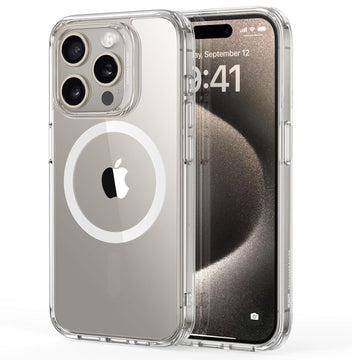 ESR For iPhone 15 Pro Max Case,Compatible With Magsafe,Military-Grade Case Protection,Yellowing Resistant,Scratch-Resistant TPU Back,Magnetic Phone Case For iPhone 15 Pro Max,Classic Series,Clear