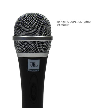 JBL Commercial CSHM10 HAndheld Dynamic XLR Unidirectional Microphone With On/Off Switch (Cable Not Included) Black, Medium