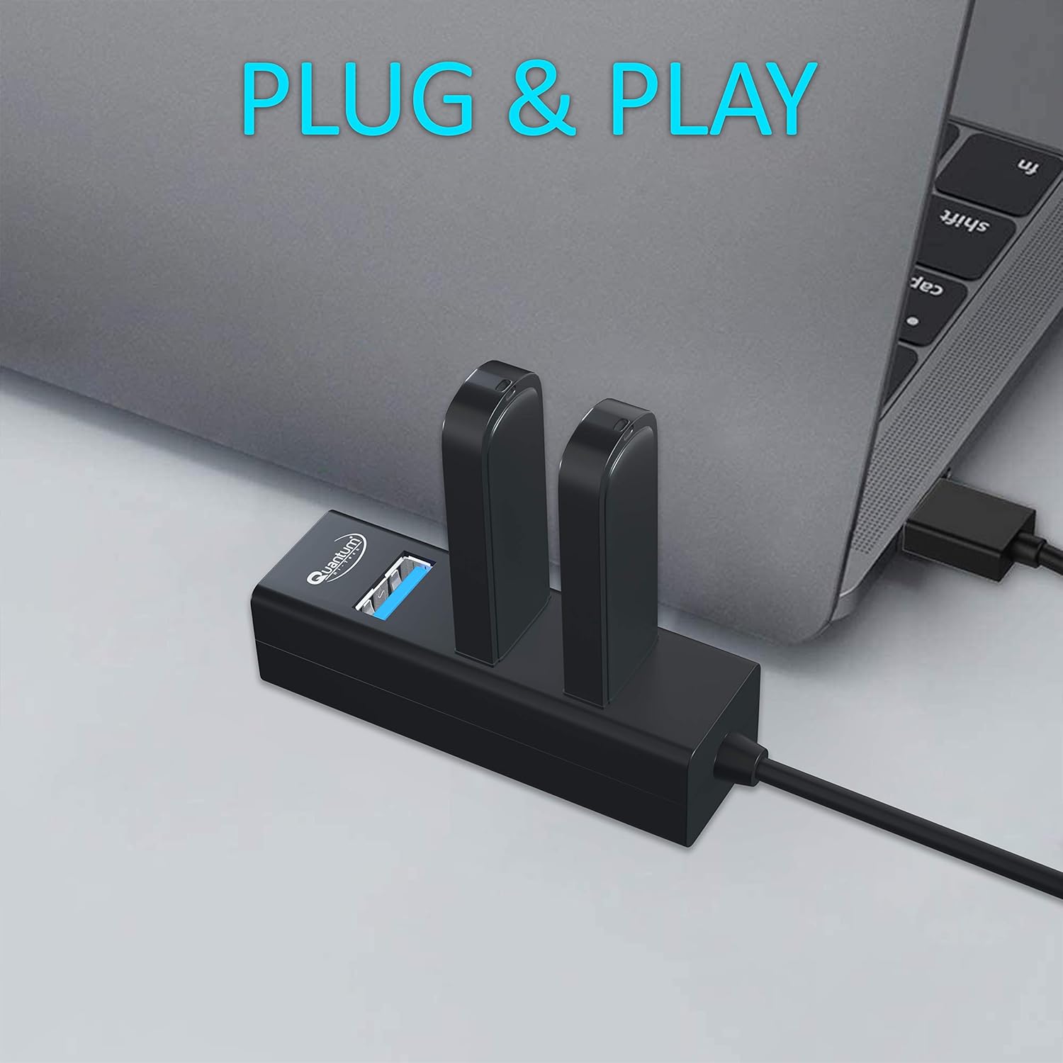 Quantum QHM6642 4 Port Hi-Speed USB Hub (Multicolor)