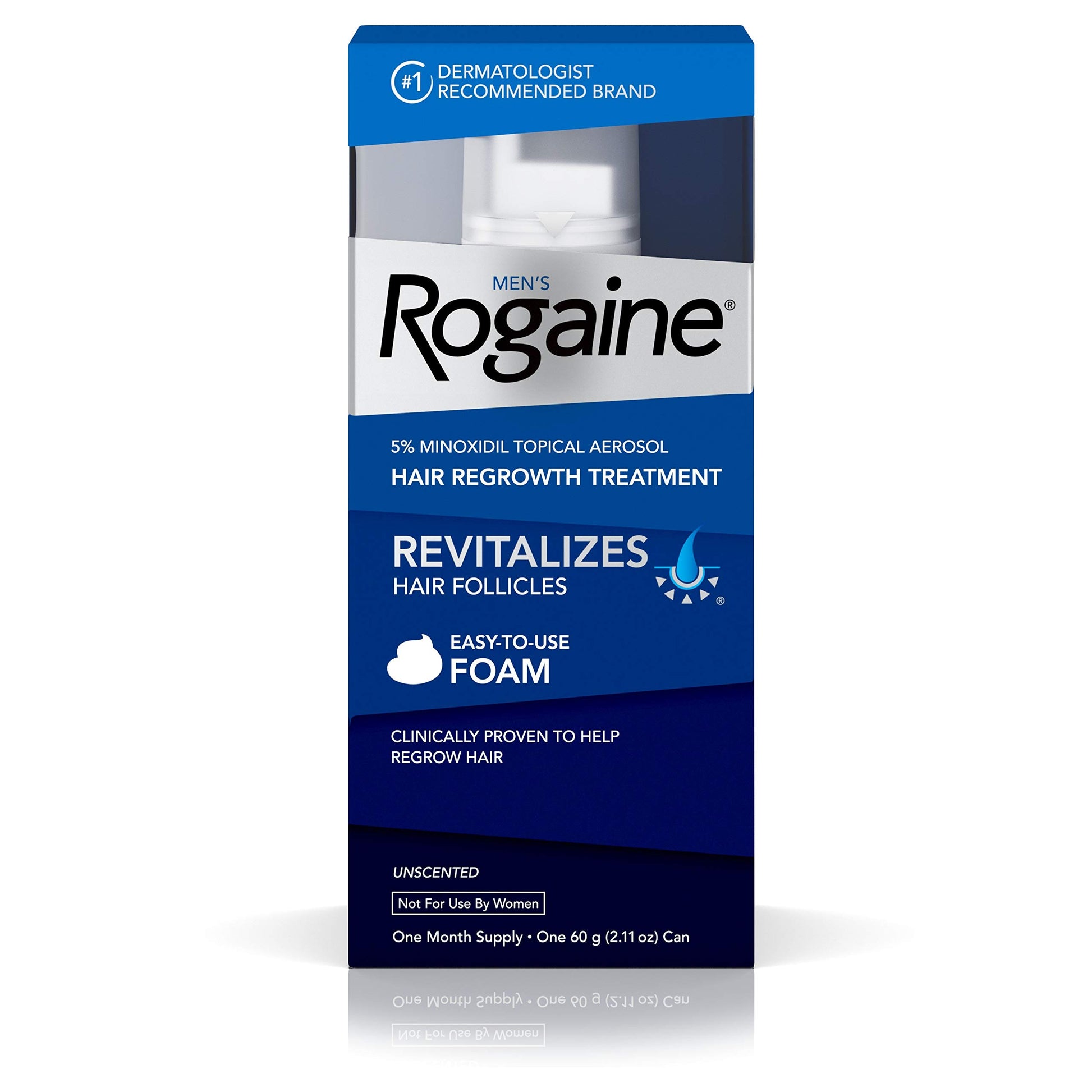 Men’s Rogaine 5% Minoxidil Topical Foam, One Month Supply