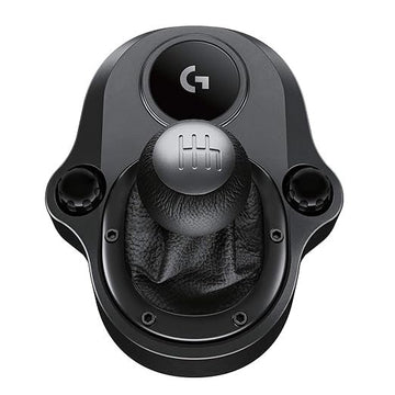 Logitech G Driving Force Racing Wheels Shifter for G29, G920 &amp; G923, 6 Speed, Push Down Reverse Gear, Steel and Leather Construction - Black