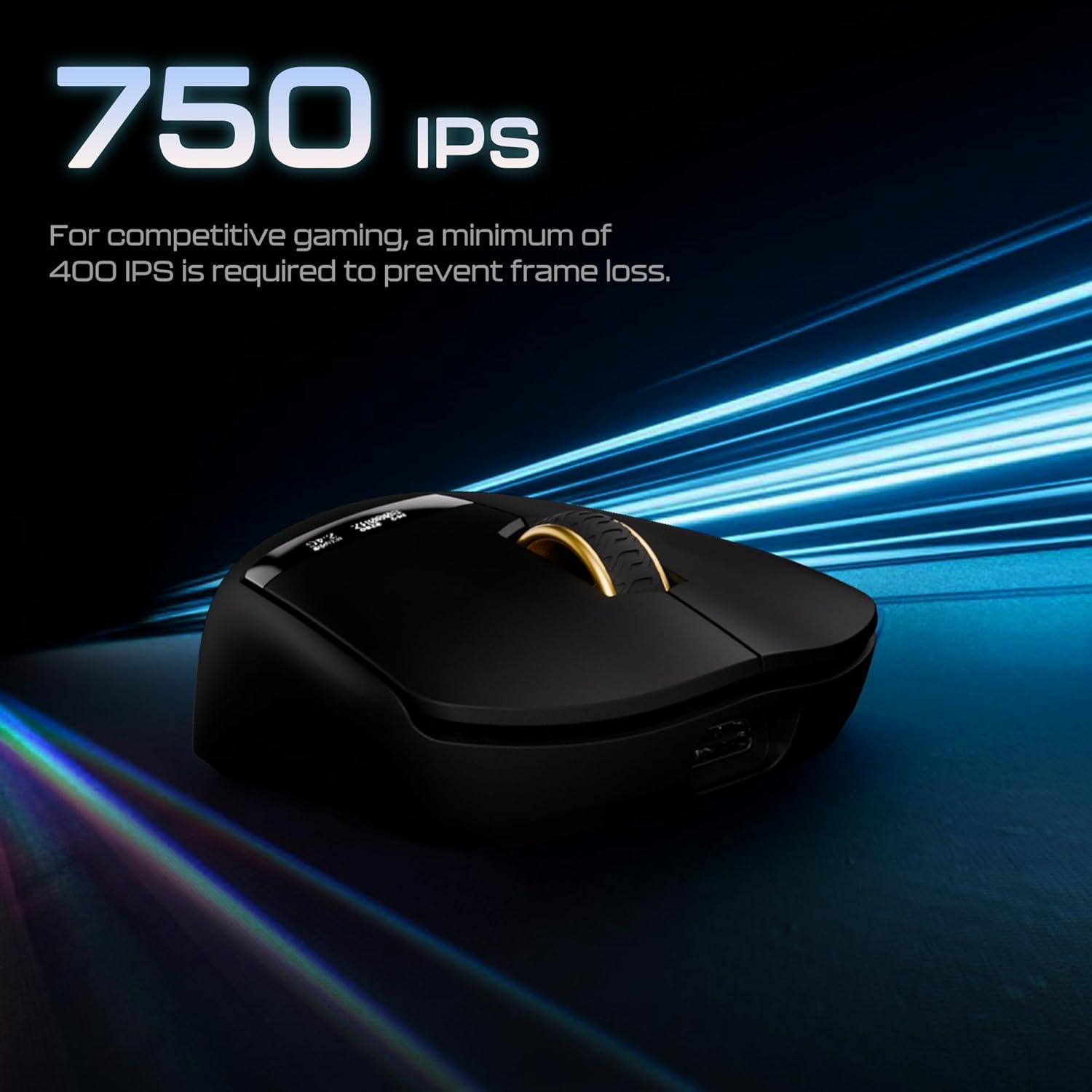 OOCTPK Wireless Mouse, Chilkey Glacier LW 8K L Gaming Mouse with LCD Screen, 8K Polling Rate, 30000 DPI Optical Tracking, 750 IPS, Bluetooth/2.4GHz/USB-C, 47g Ultra-Lightweight, 100 Million Clicks
