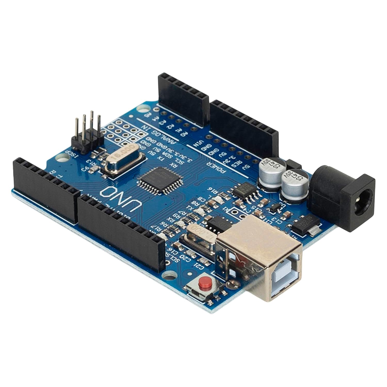 HIDDENWAVES UNO R3 SMD compatible with IDE, Development Board with USB cable and Header Pins.