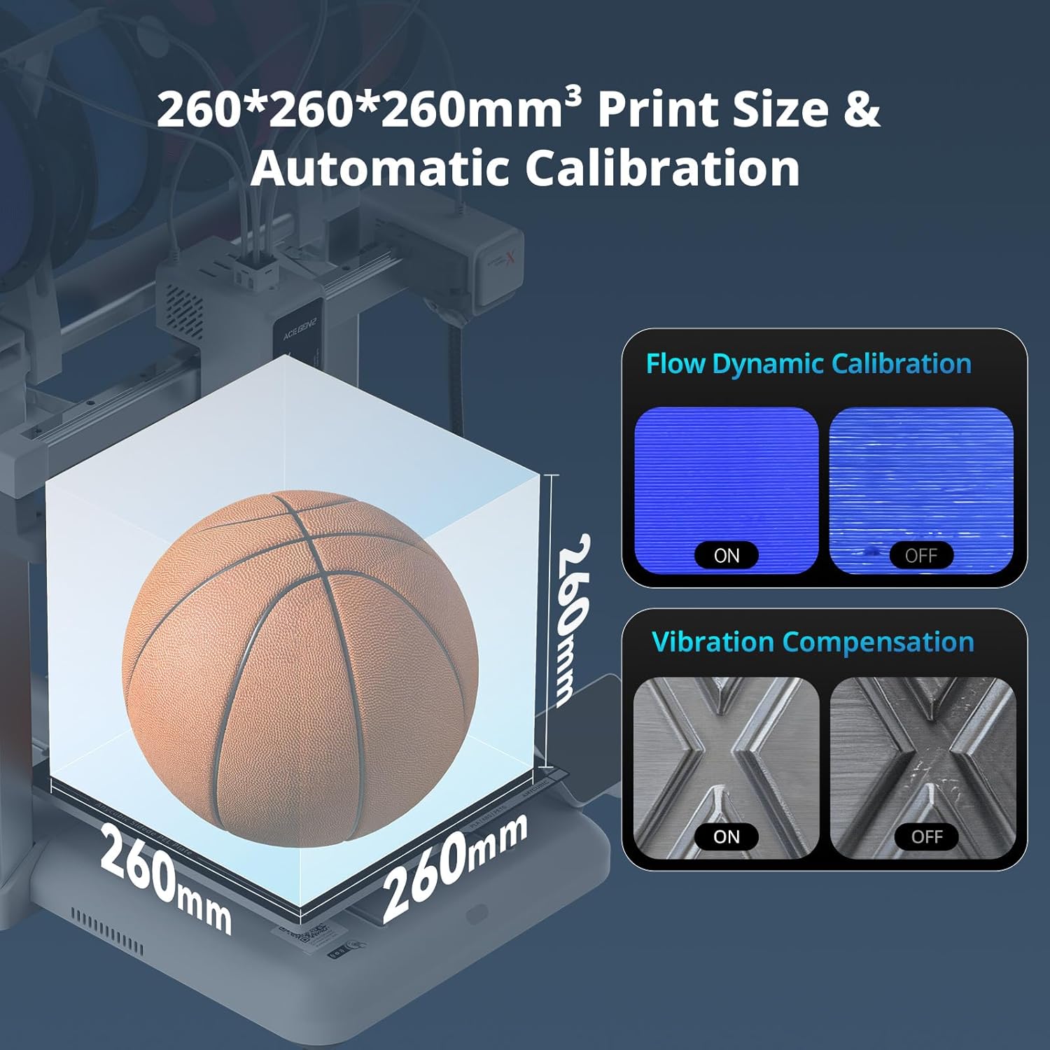 Anycubic Kobra X Multicolor 3D Printer, Easy Setup with Native 4-Color Printing Up 19 Color, 600mm/s Fast 3D Printing, AI Camera, Quiet 45dB, FDM Perfect for Kids Beginners Family Makers Professional