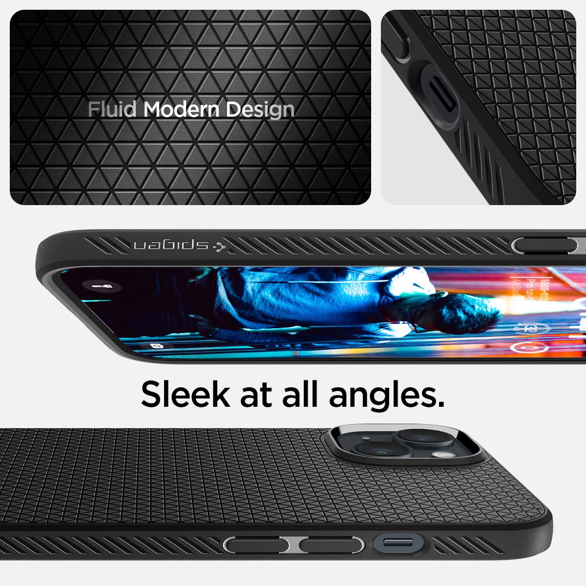 Spigen Liquid Air Back Cover Case Compatible with iPhone 14 Plus (TPU | Matte Black)