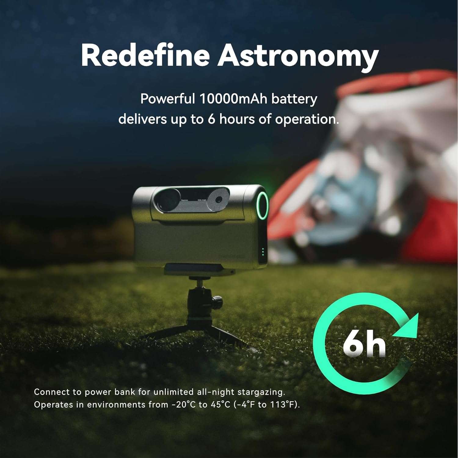 Dwarf 3 Smart Telescope - Portable, Capture Astronomy/Wildlife/Panorama, EQ Mode, Cloud Processing, 4K Auto-Tracking, Ultra-Light 3lb, Suits All Ages
