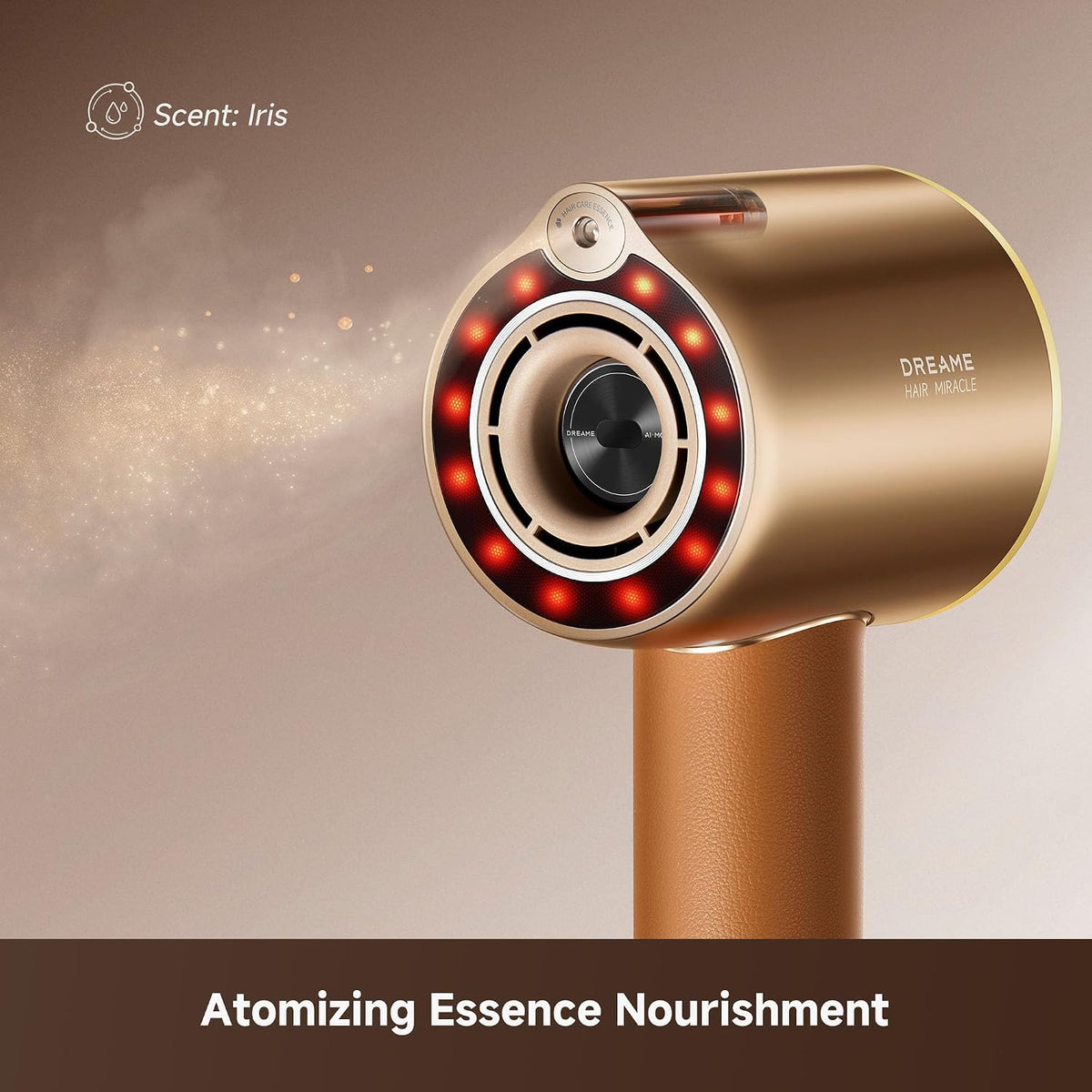 Dreame Miracle Pro High-Speed Hair Dryer, 130,000RPM Motor for Fast Drying, Red Light Scalp Care & Hair Nourishment, Intelligent Heat & Airflow Control, 6 Custom Modes, Lightweight Premium Design