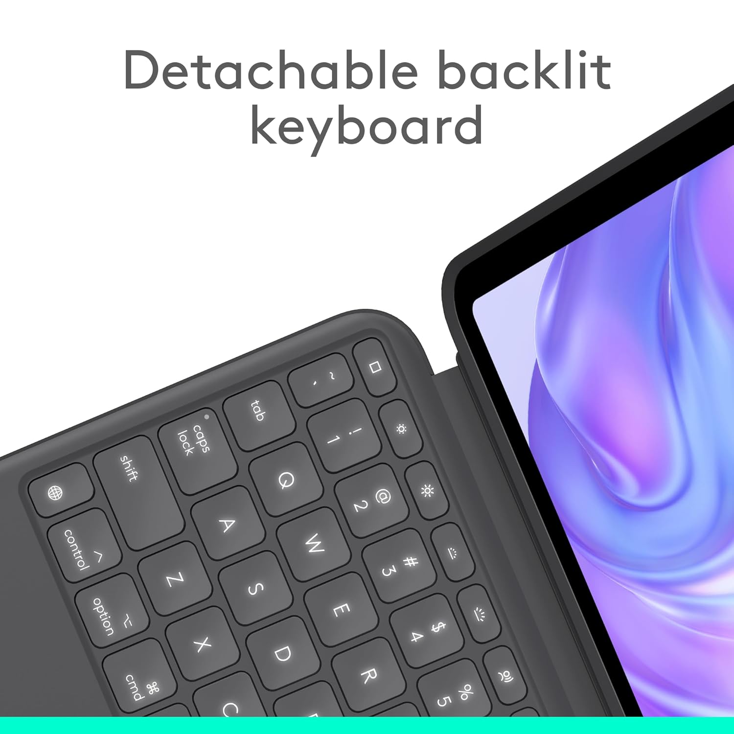 Logitech Combo Touch iPad Pro 11-inch (M4 & M5)(2024 & 2025) Keyboard Case - Detachable Backlit Keyboard with Kickstand, Comfortable Typing, Multi-use Mode - Graphite
