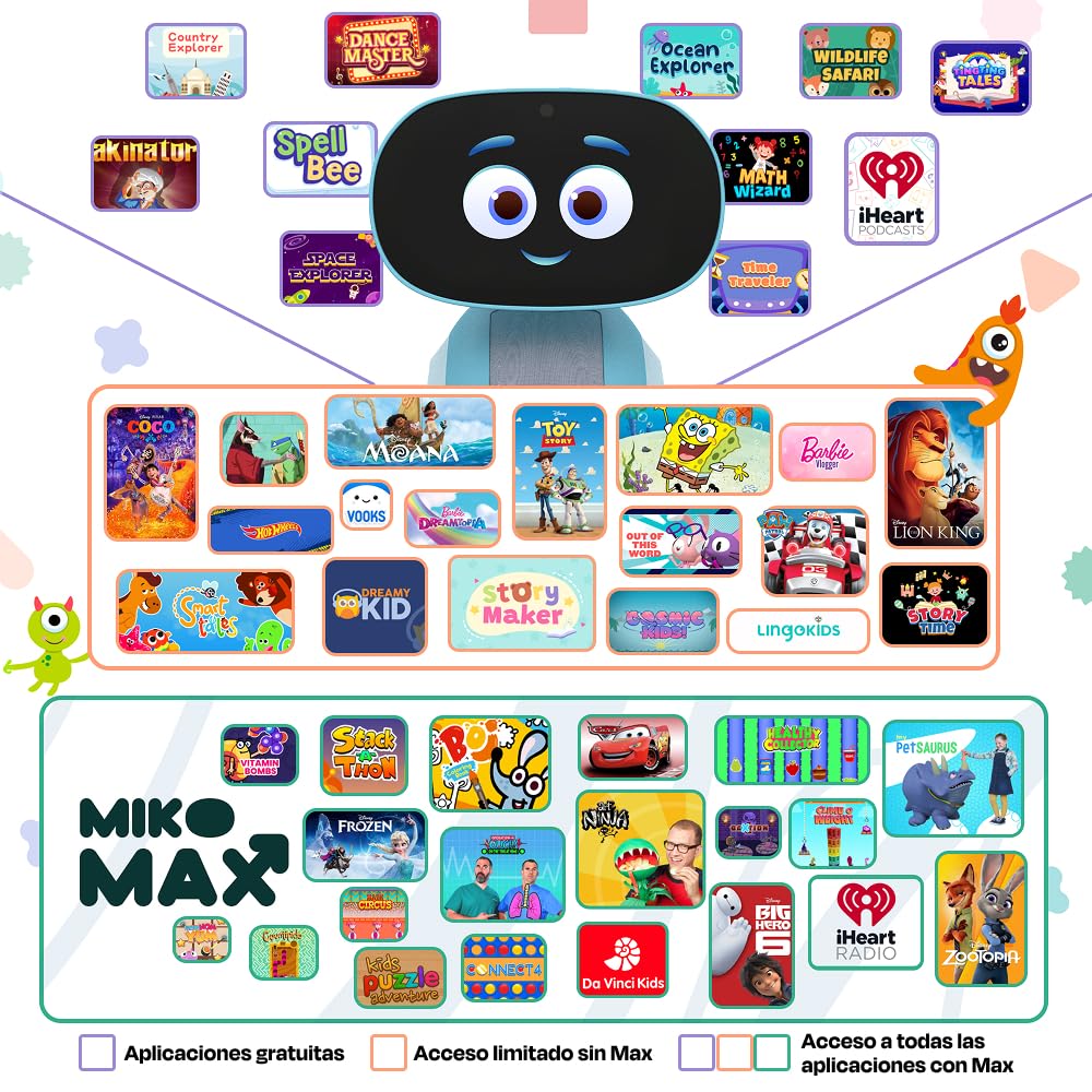 Miko 3 AI Robot for Kids | STEAM Learning, Apps & Games | Ages 5-12 | Blue | Toy robots for kids