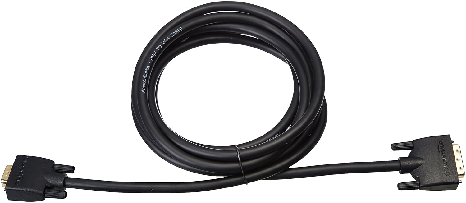 Amazon Basics DVI-I (24+5 Pin) to VGA Cable - 10-Foot (Not DVI to VGA)