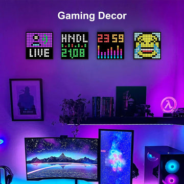 Divoom Pixoo 16 - Pixel Art Digital Clock with APP Control & WiFi Connects, 16x16 Pixel LED Large Display Smart Clock with Date, Event Reminder, Message Board for Home, Office, Bedrooms