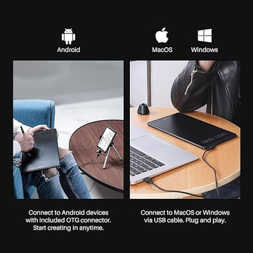 HUION Inspiroy H640P 6 * 4 inch Graphics Drawing Tablet with Battery-Free Stylus 8192 Pressure Sensitivity 6 Customized Hot Keys, Digital Pen Tablet for Linux, Mac, Windows PC and Android