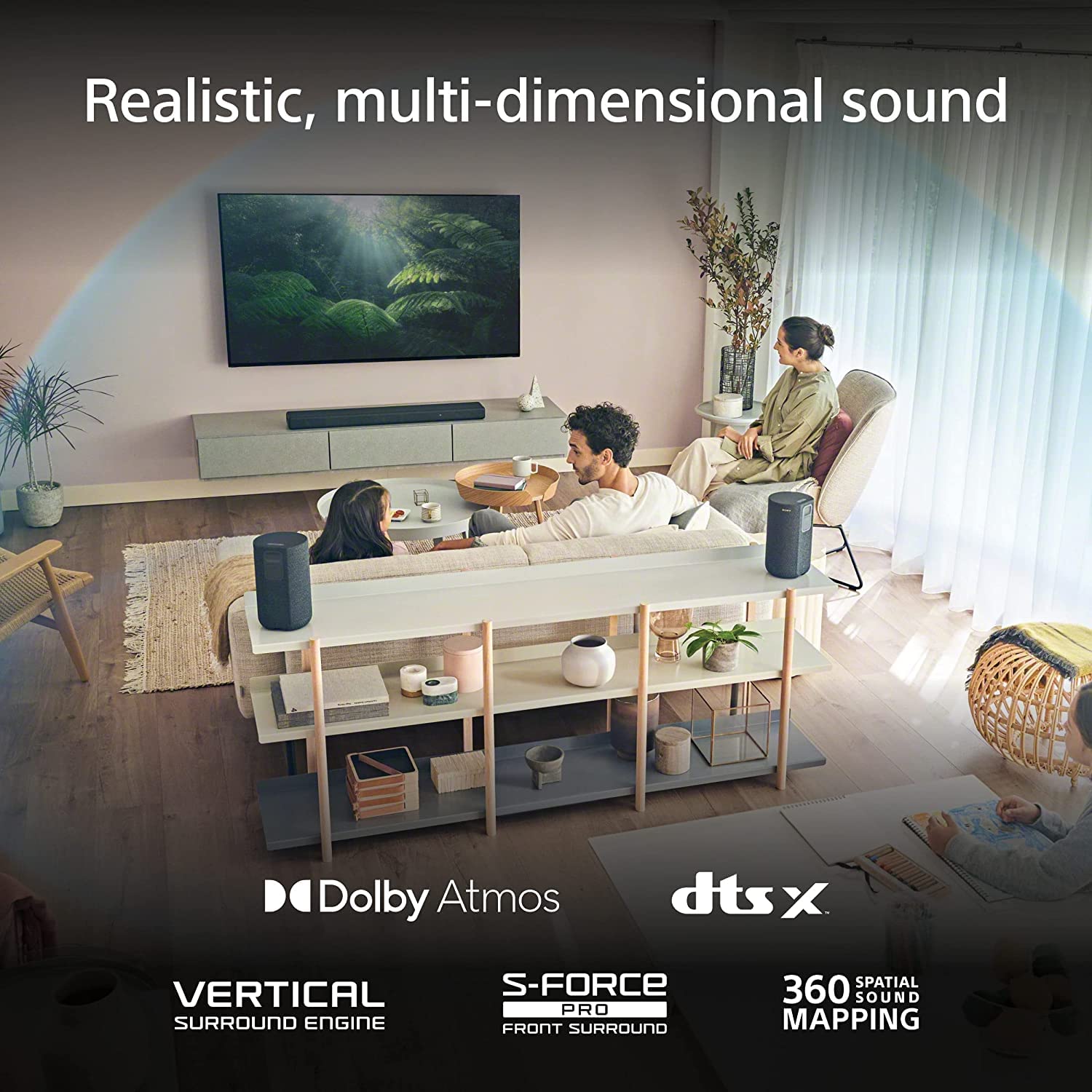 Sony HT-A3000 A Series Premium Soundbar 3.1Ch 360 Spatial Sound Mapping Soundbar For Surround Sound Home Theatre System With Dolby Atmos(DTS:X,360RA,BT,HDMI eArc&Optical,Alexa,Spotify),Black