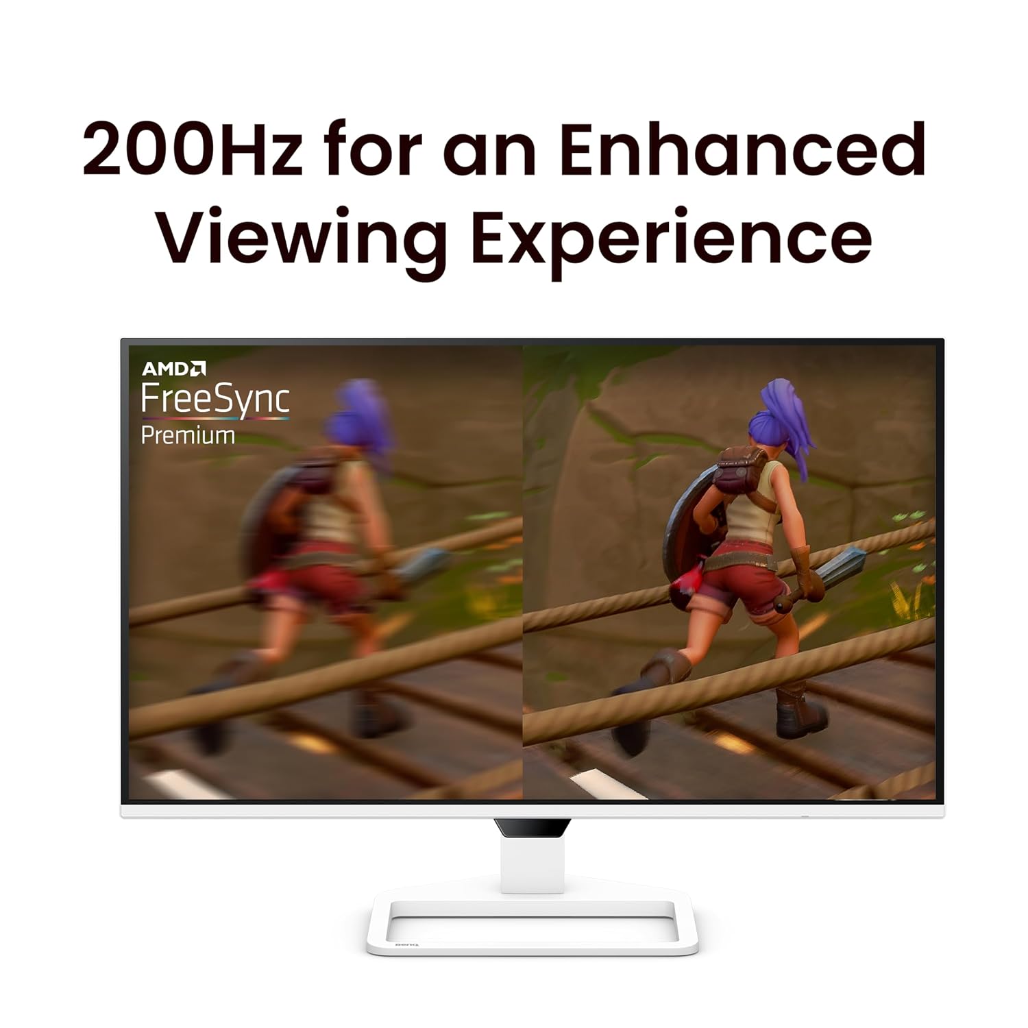 BenQ EW270Q 27" (68.58 cm) 2K QHD 200Hz IPS Gaming Monitor | HDRi|1200:1 Contrast|90% P3 Gamut|350 nits|Built-in-Speakers(5W X2)|AMD FreeSync Premium|USB-C (65 W), HDMI|Game Color Mode(White)