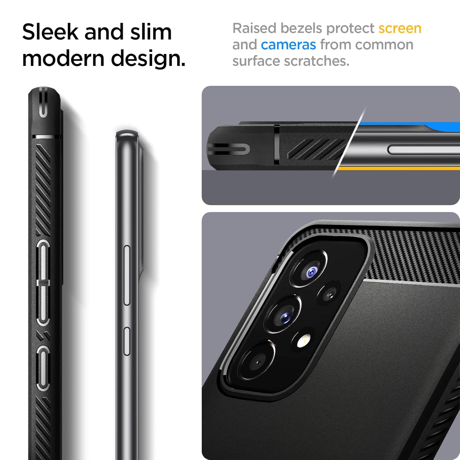 Spigen Rugged Armor for Samsung Galaxy A53 5G Case, Galaxy A53 5G Back Cover (2022) - TPU｜Matte Black