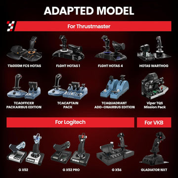 RACGTING Hotas Mount for Logitech X56,X52,X52 Pro, PC Throttle and Hotas Systems for Thrustmaster T Flight HOTAS,Thrustmaster T.16000M, TCA,Hotas Desk Mount for The Flight Sim Game Joystick