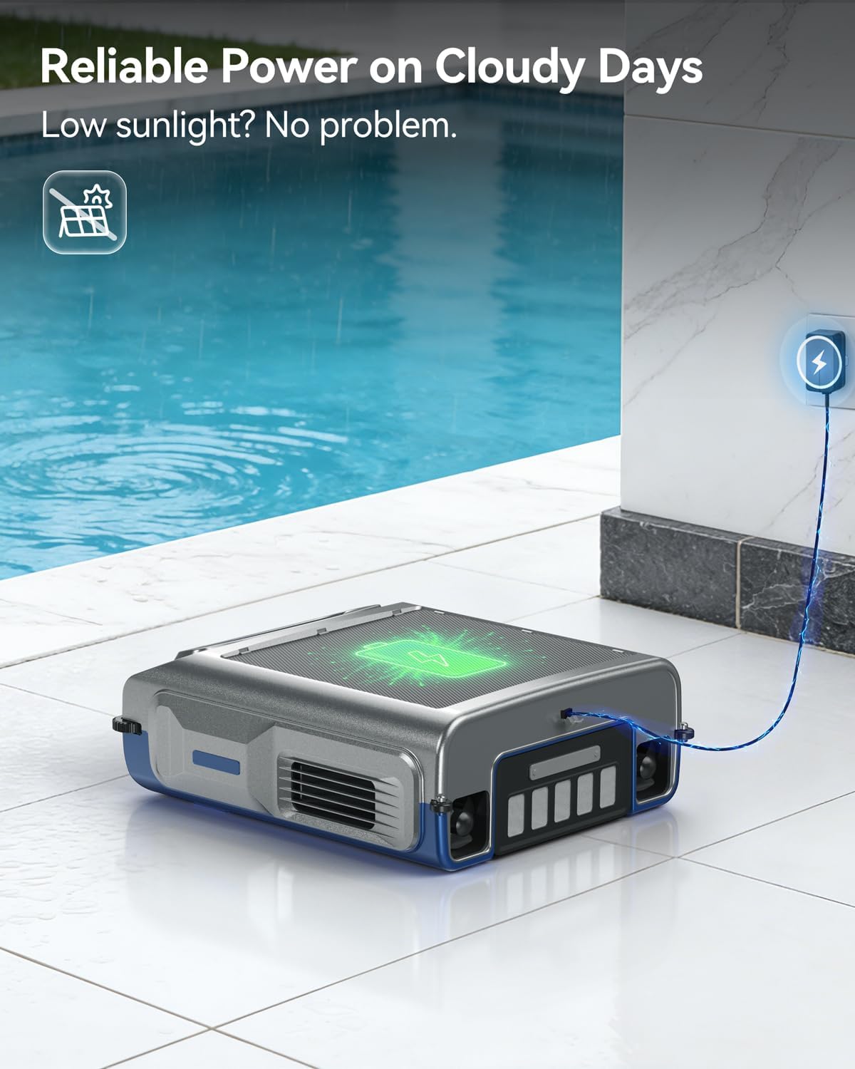 2026 New V1T Solar Pool Skimmer, Robotic Pool Surface Skimmer Cleaner with App Control -24/7 Continuous Cleaning Smart Obstacle Avoidance Dual Charging Options Ideal for Above Ground Pool