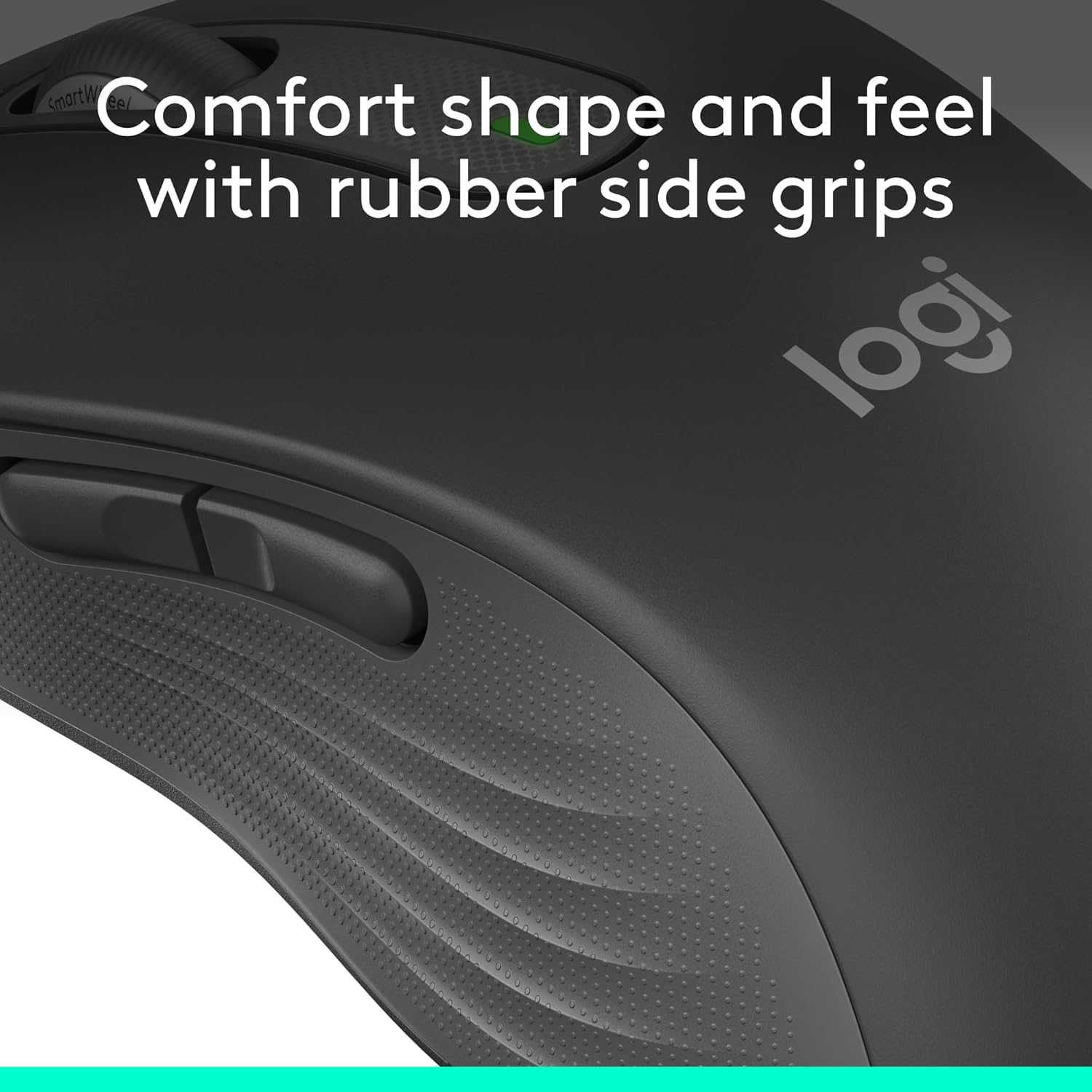 Logitech Signature M650 L Full Size Wireless Mouse - for Large Sized Hands, 2-Year Battery, Silent Clicks, Customisable Side Buttons, Bluetooth, for PC/Mac/Multi-Device/Chromebook - Graphite