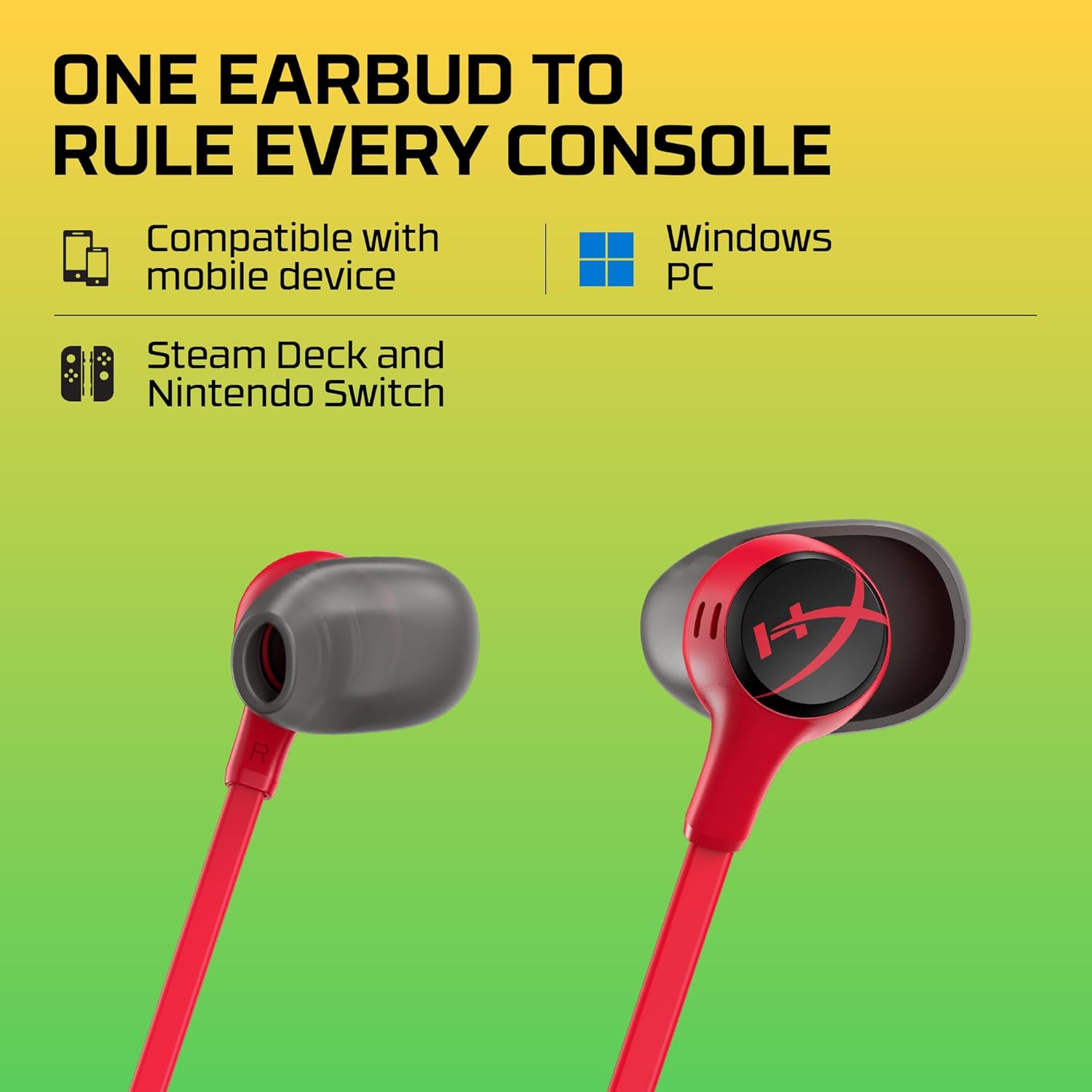 HyperX Cloud Earbuds Ii Gaming Earbuds with Mic-Red (705L8Aa),in Ear,Wired