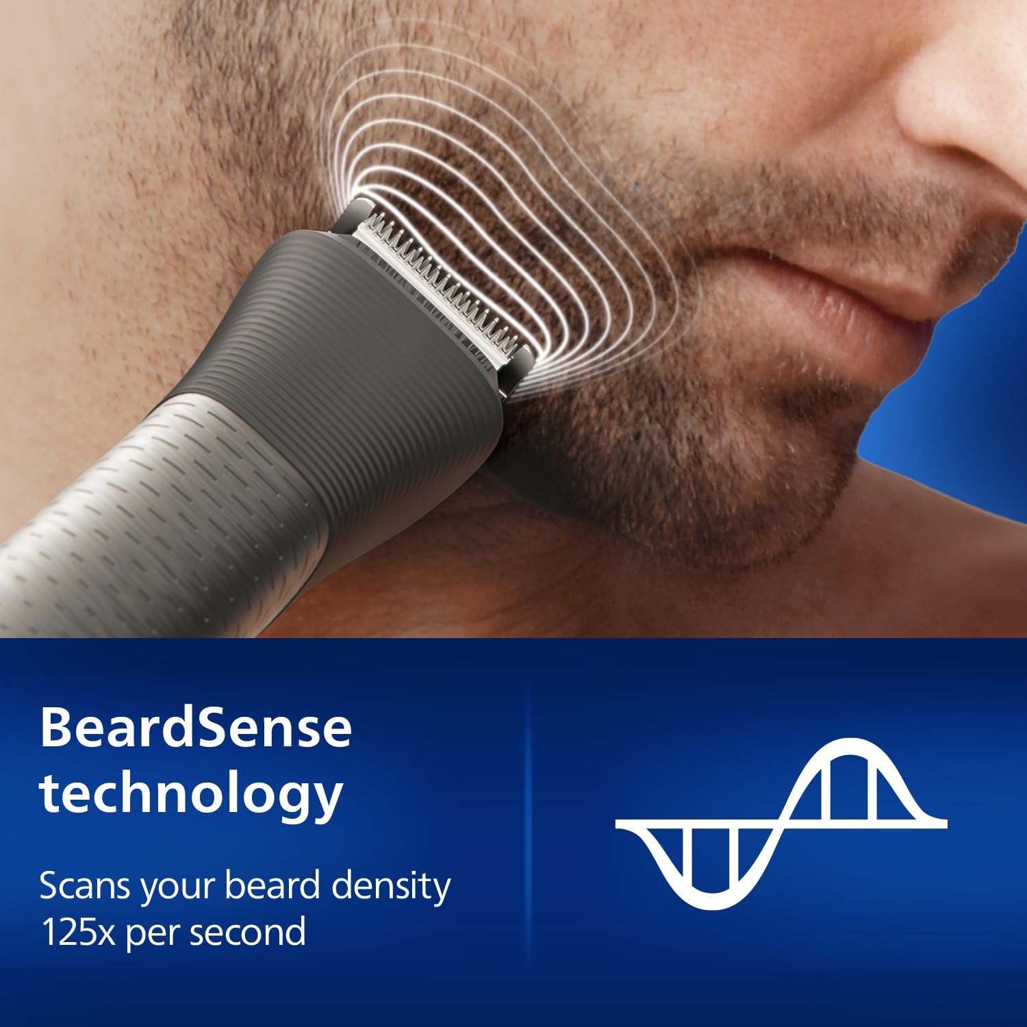 Philips India's No.1 Men's Trimmer | BeardSense Technology | 13-in-1 Trimmer | Precision Trimming | Face, Hair & Body | Nose/Ear Trimming | 2+3yrs* warranty | 120 Min Runtime, MG7922/15, Green