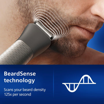Philips India's No.1 Men's Trimmer | BeardSense Technology | 13-in-1 Trimmer | Precision Trimming | Face, Hair & Body | Nose/Ear Trimming | 2+3yrs* warranty | 120 Min Runtime, MG7922/15, Green
