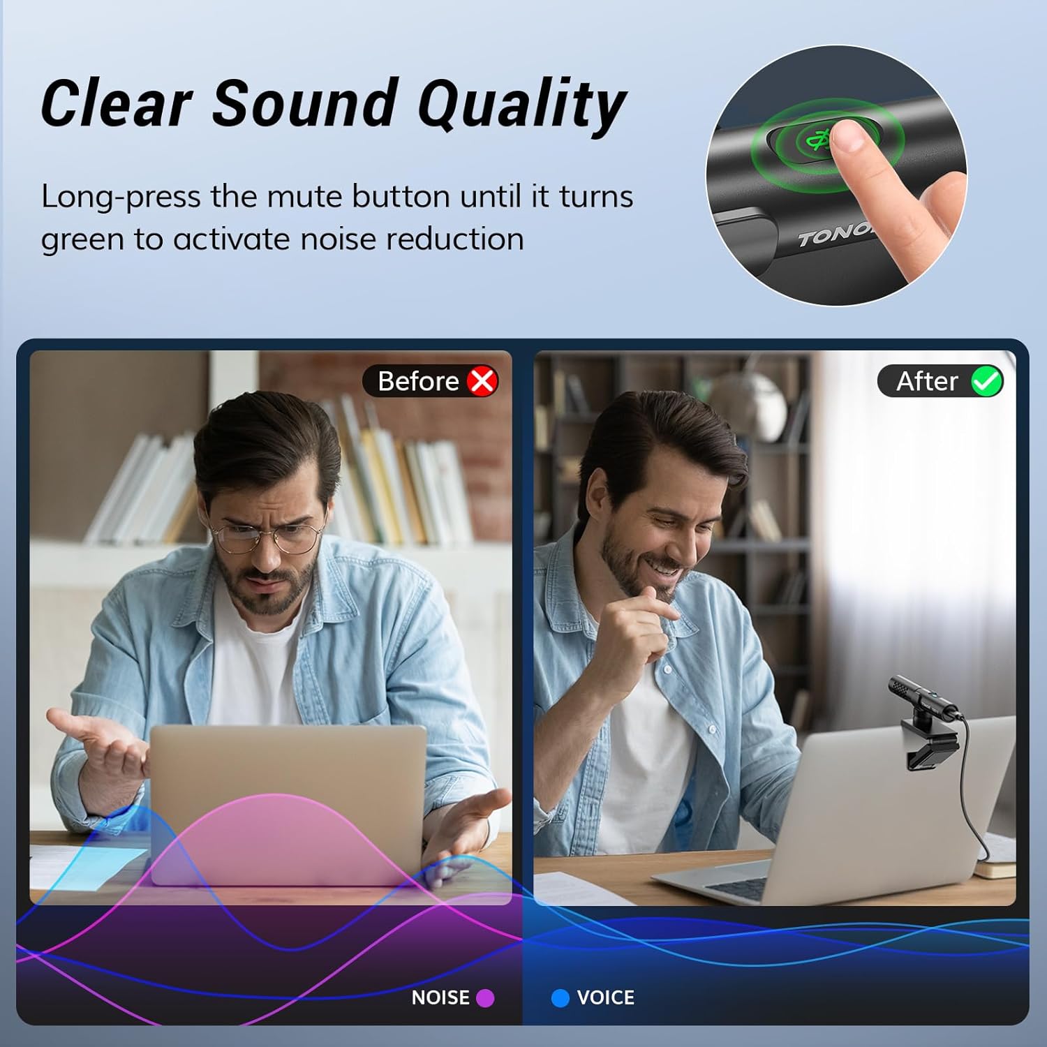 TONOR TM310 USB Conference Microphone for Laptop, Adjustable Computer PC Mic with Mute Button & LED Indicator for Video Call Meeting, Mic for Desktop Zoom Skype YouTube, Plug-Play for MacOS Windows