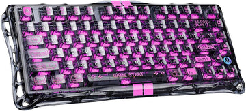 GravaStar Mercury V75 Lite Hall Effect Magnetic Gaming Keyboard – 8KHz Rapid Trigger Wired 75% Keyboard, Adjustable Actuation, Hot-Swappable Switches, Transparent RGB for PC/Mac