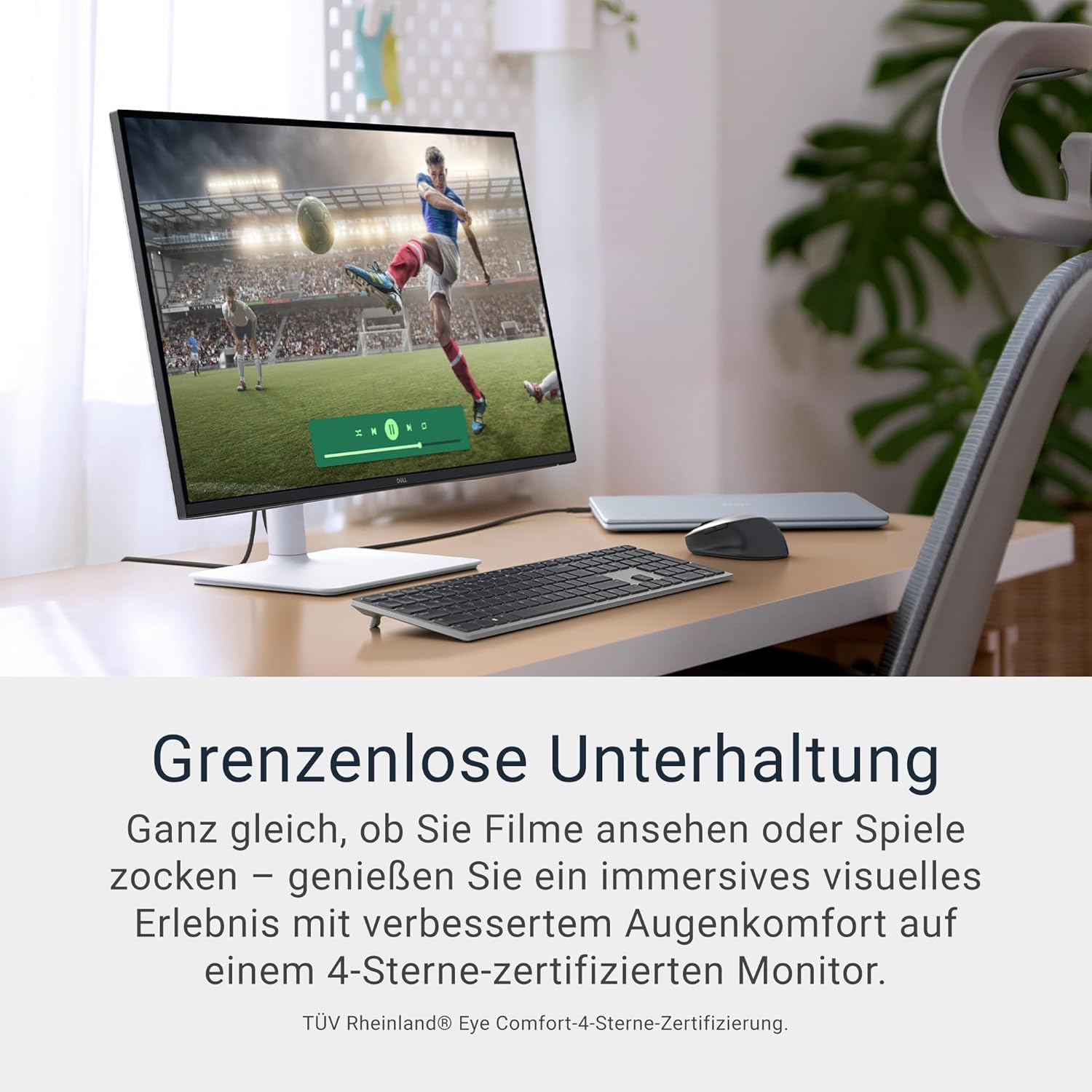 Dell S2725QS 27"/68.58 cm 4K Monitor|Titan Grey|IPS 120Hz |350 cd/m2 | 4 ms, Contrast 1,500:1| Tilt, Height, Pivot & Swivel Adjustable|Ports: 2X HDMI| 2 * 5W Speakers|99% SRGB |AMD Freesync Premium