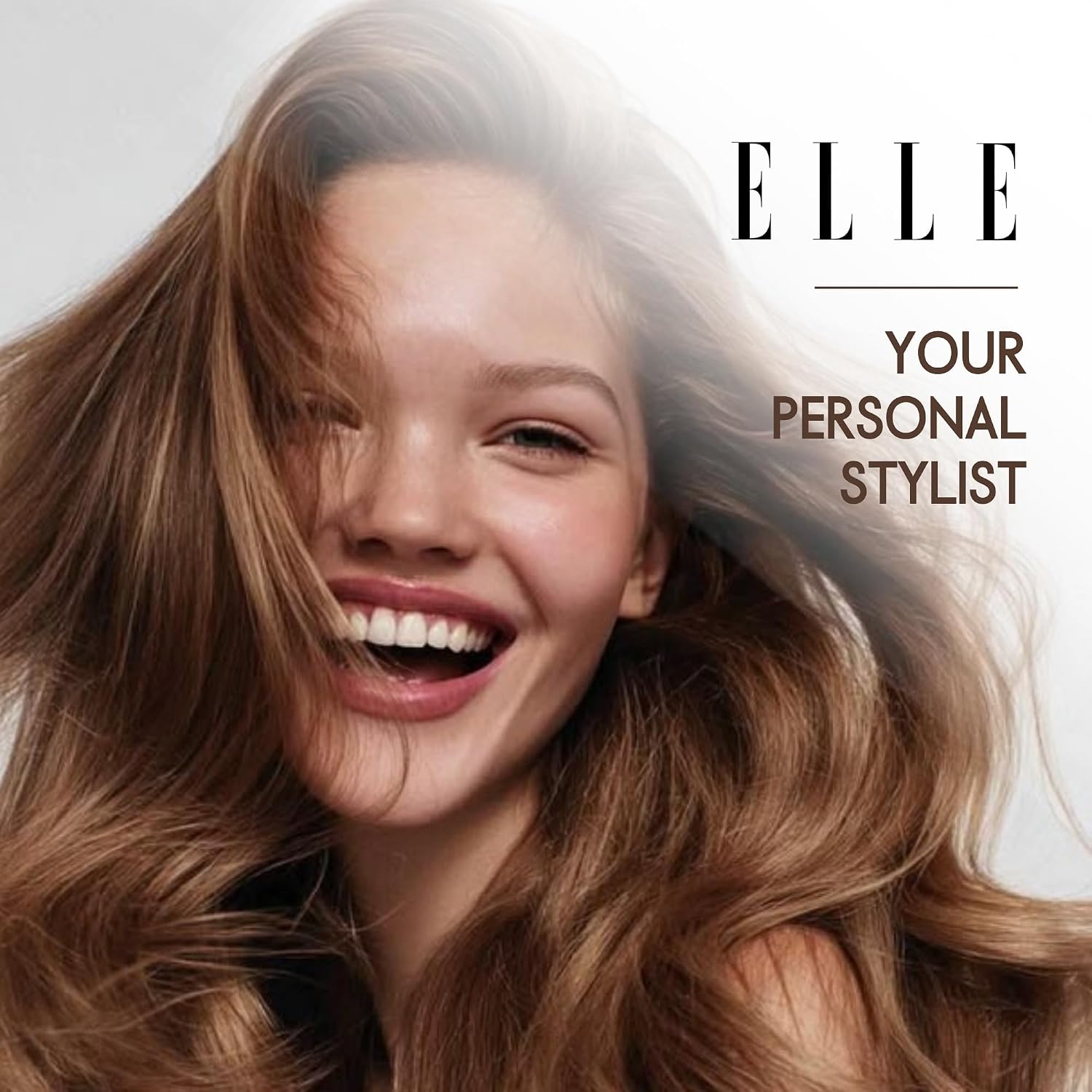 ELLE Hair Straightener Curler Ceramic Plates Airflow Technology | Ceramic-coated plates, airflow technology, fast heat-up, lightweight ergonomic design for home or travel use