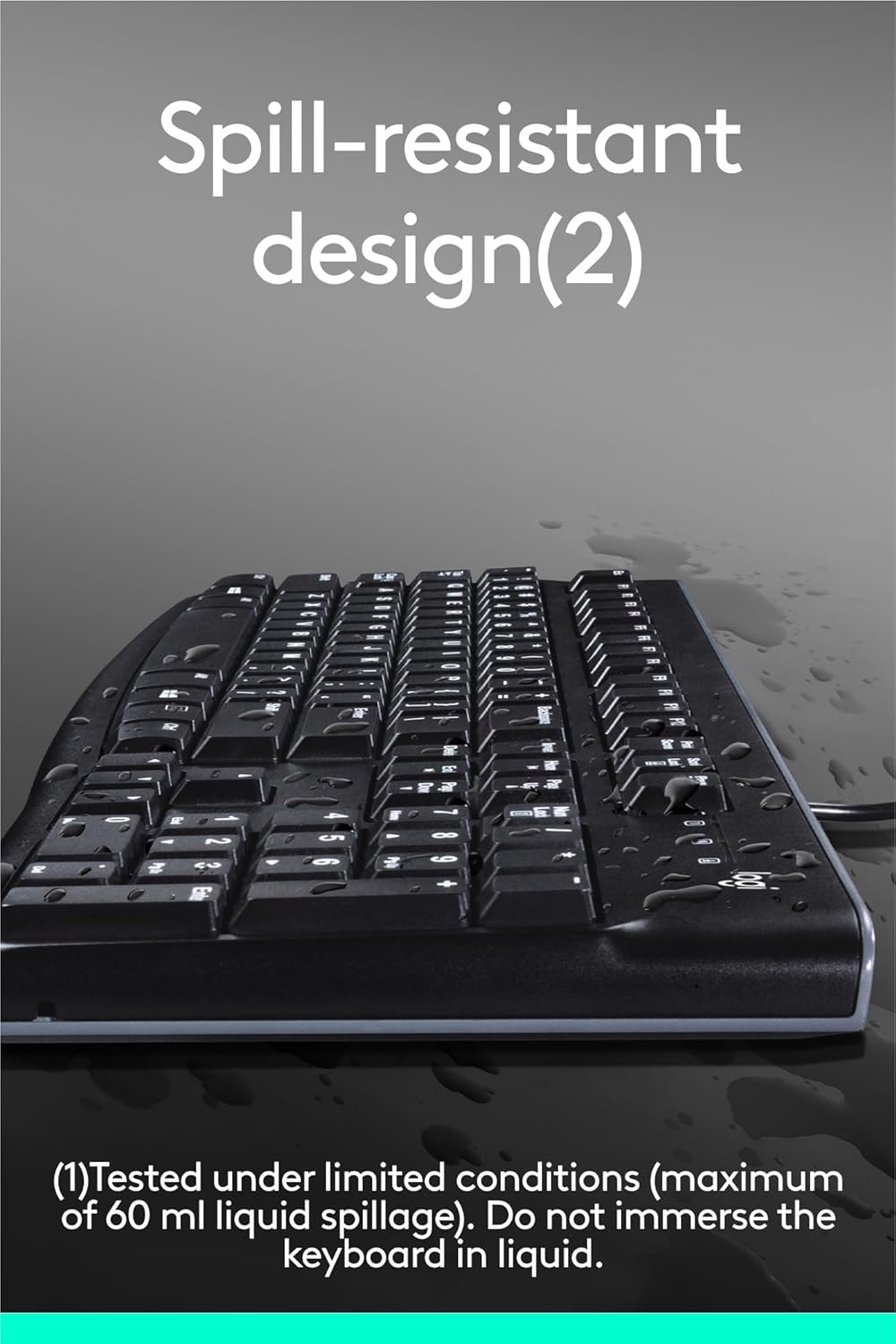 Logitech MK120 Wired USB Keyboard and Mouse Set for Windows, Optical Wired Mouse, Full-Size Keyboard, USB Plug-and-Play, Compatible for PC, Laptop - Black