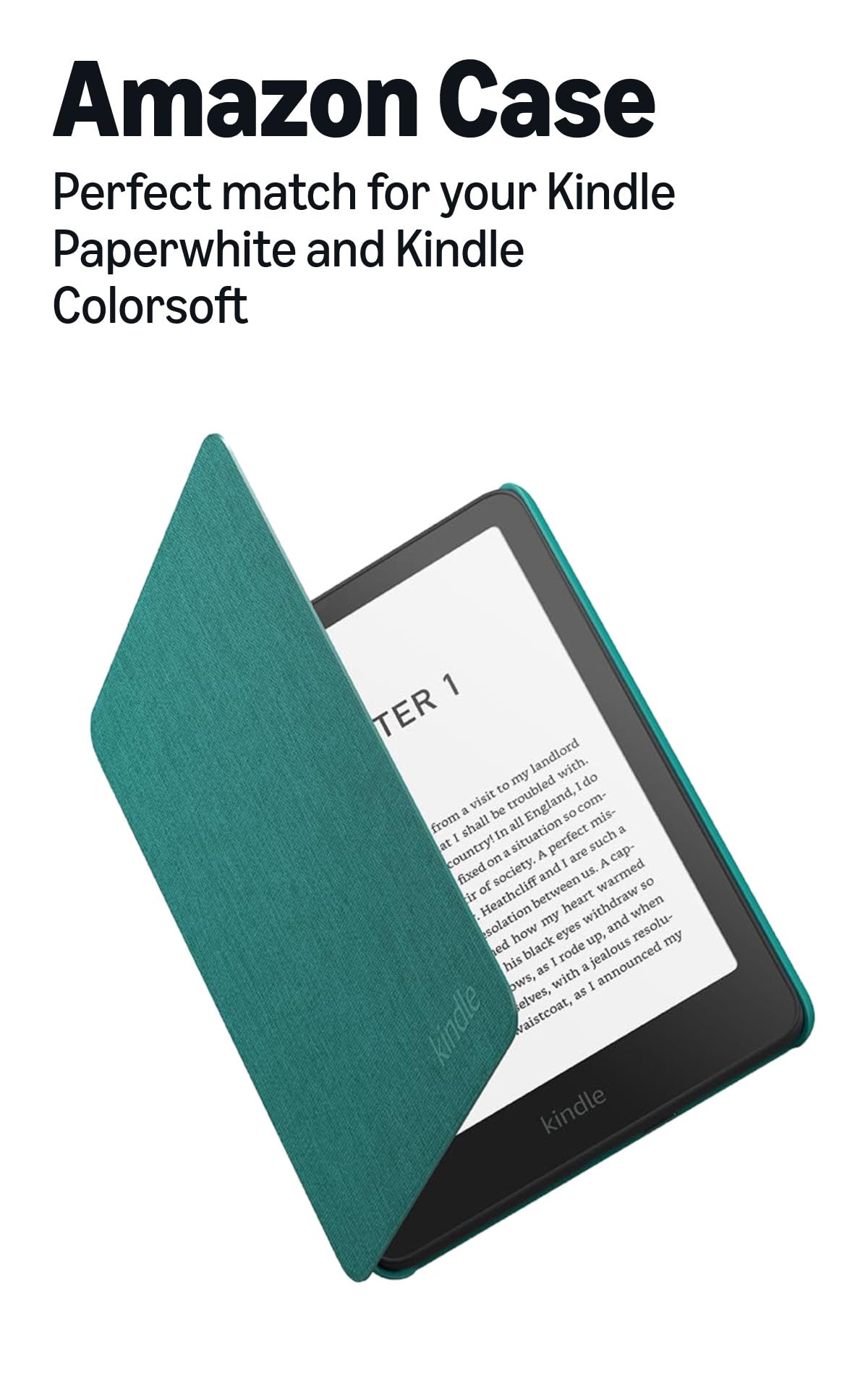 Amazon Kindle Paperwhite and Kindle Colorsoft Case, Lightweight and Water-Safe, Foldable Protective Cover - Fabric