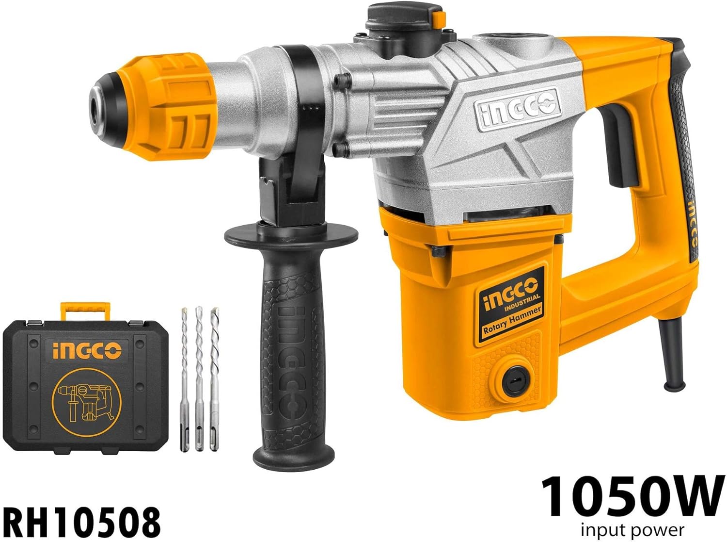 Ingco 1050 watts Rotary AC Hammer (RH10508) - 2 inches chuck
