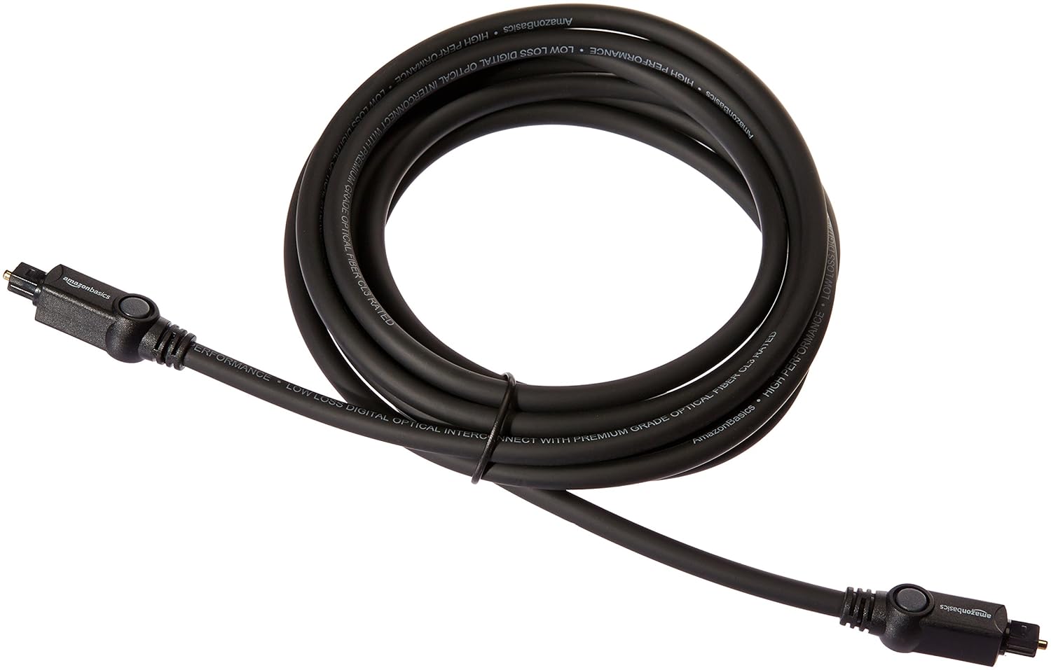 AmazonBasics CL3 Rated (in-Wall Installation) Toslink Cable - 10 Feet, Black
