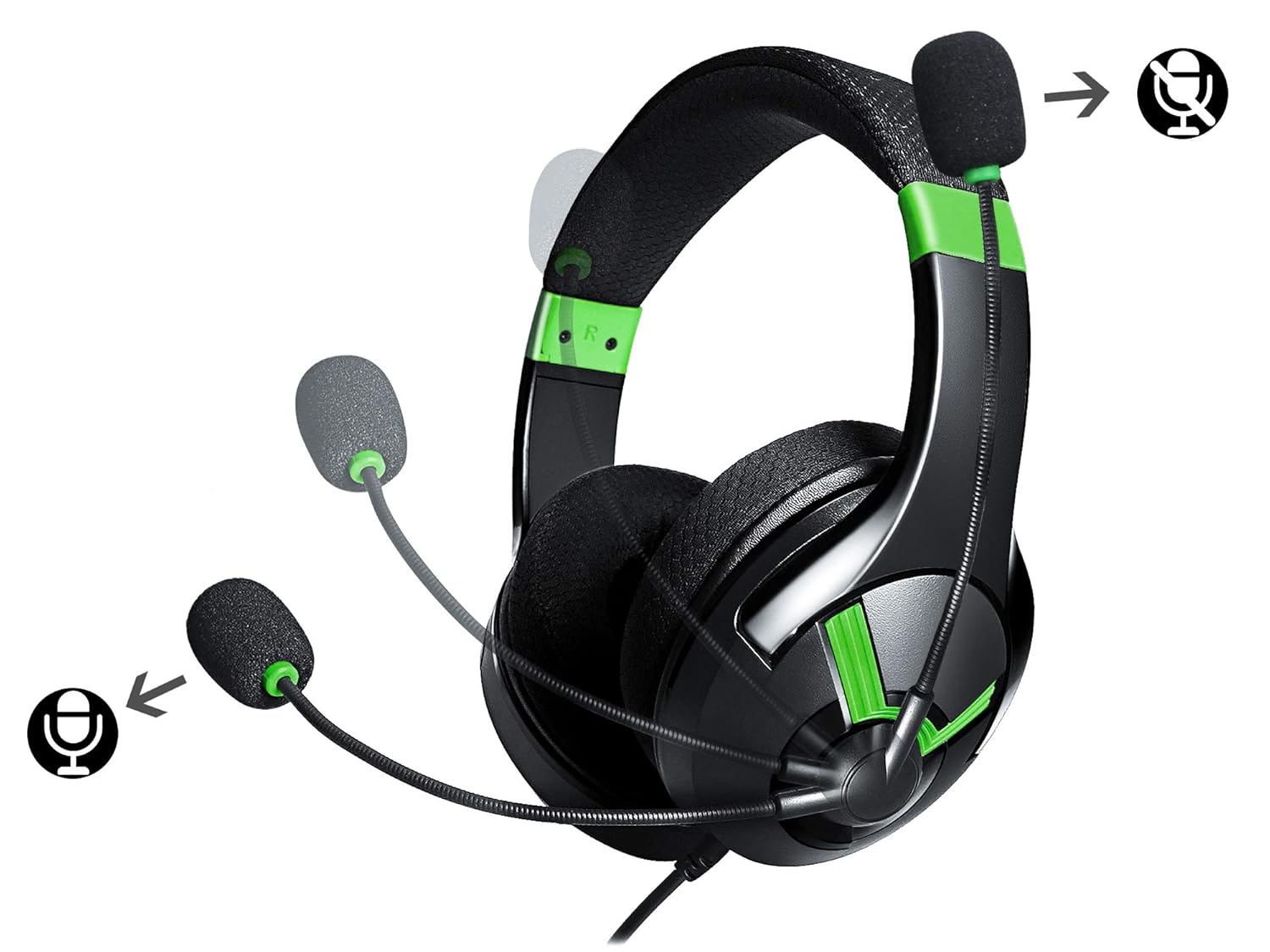 Amazonbasics Wired On Ear Gaming Headphones With Mic (Green)