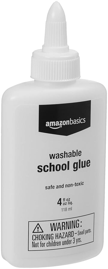 amazon basics Non toxic Washable Liquid School Glue, 118mL Bottle, 12 Pack
