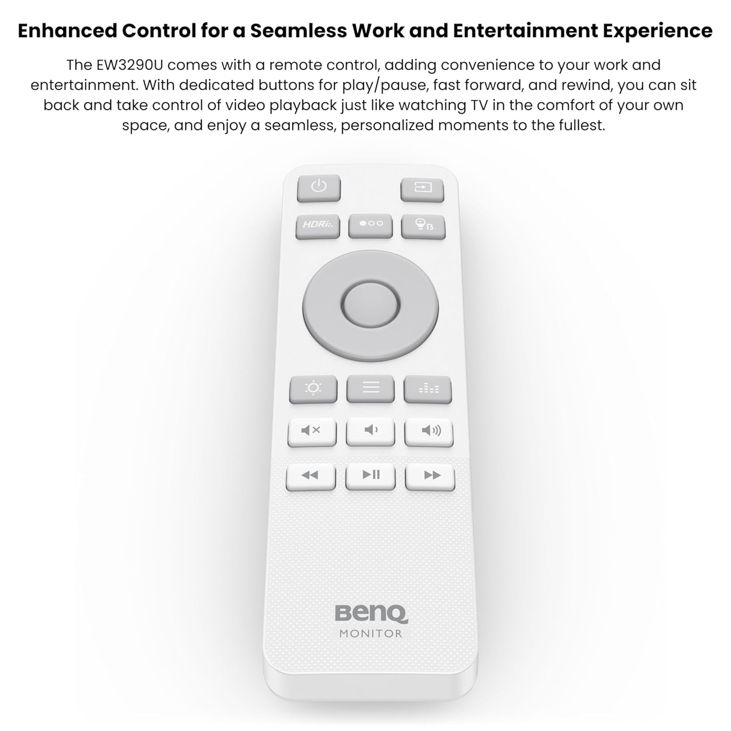 BenQ EW3290U 31.5” 4K UHD 3840x2160 Entertainment Monitor with 98% P3| Remote Control| AI Contrast| Built-in 2.1 Channel Speakers with Woofer| USB-C (65W PD)| 3xHDMI|USB Hub| Ergonomic| Eye-Care